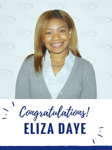 Congratulations Eliza Daye